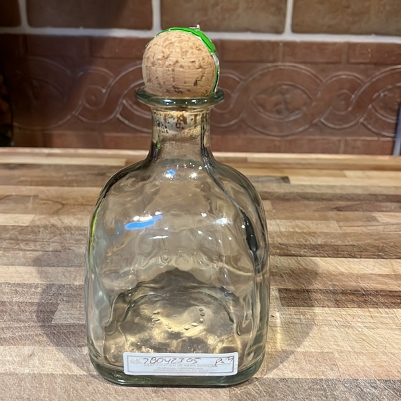 PATRON SILVER TEQUILA BOTTLE 375 ML GLASS BOTTLE WITH CORK EMPTY - Picture 6 of 9